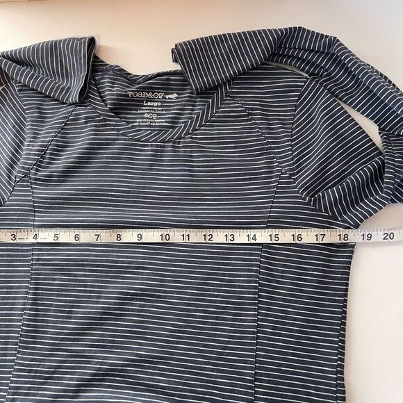 Toad & Co Windmere Striped Long Sleeve Dress Size Large - Picture 8 of 8